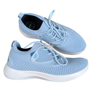 Vessi Everyday Move Womens 9 Sky Blue Waterproof Knit Dyma-Tex Lace Up Sneaker